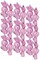 18 Pack of Pink and White Candy Ornaments with Glitter Enhancements